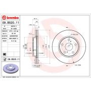 Слика 1 на кочионен диск BREMBO COATED DISC LINE 09.B520.11