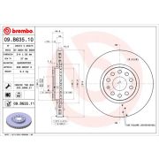 Слика 1 на кочионен диск BREMBO COATED DISC LINE 09.B635.11