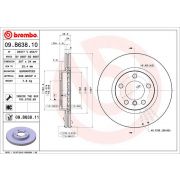 Слика 1 на кочионен диск BREMBO COATED DISC LINE 09.B638.11