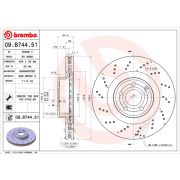 Слика 1 $на Кочионен диск BREMBO COATED DISC LINE 09.B744.51