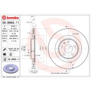 Слика 1 на кочионен диск BREMBO COATED DISC LINE 09.B969.11