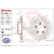 Слика 1 $на Кочионен диск BREMBO COATED DISC LINE 09.C094.11