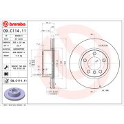 Слика 1 на кочионен диск BREMBO COATED DISC LINE 09.C114.11