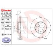 Слика 1 на кочионен диск BREMBO COATED DISC LINE 09.C179.11