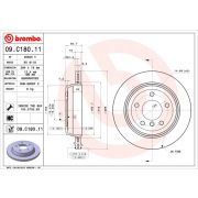 Слика 1 на кочионен диск BREMBO COATED DISC LINE 09.C180.11