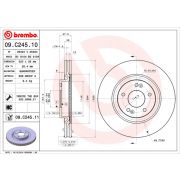 Слика 1 на кочионен диск BREMBO COATED DISC LINE 09.C245.11