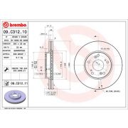 Слика 1 $на Кочионен диск BREMBO COATED DISC LINE 09.C312.11