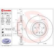 Слика 1 на кочионен диск BREMBO COATED DISC LINE 09.C314.11