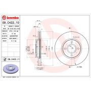 Слика 1 на кочионен диск BREMBO COATED DISC LINE 09.C422.11