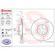 Слика 1 $на Кочионен диск BREMBO COATED DISC LINE 09.C427.11