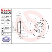 Слика 1 на кочионен диск BREMBO COATED DISC LINE 09.C657.11