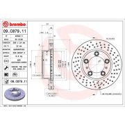 Слика 1 $на Кочионен диск BREMBO COATED DISC LINE 09.C879.11