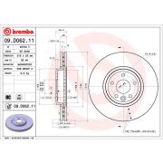 Слика 1 на кочионен диск BREMBO COATED DISC LINE 09.D062.11