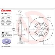 Слика 1 на кочионен диск BREMBO COATED DISC LINE 09.D063.21