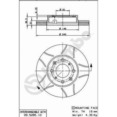 Слика на Кочионен диск BREMBO MAX LINE 09.5285.75