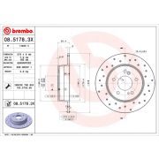 Слика 1 на кочионен диск BREMBO XTRA LINE 08.5178.3X