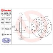 Слика 1 на кочионен диск BREMBO XTRA LINE 08.8682.1X