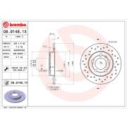 Слика 1 $на Кочионен диск BREMBO XTRA LINE 08.9148.1X