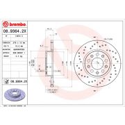 Слика 1 на кочионен диск BREMBO XTRA LINE 08.9364.2X