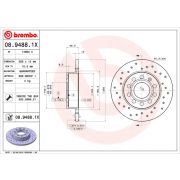 Слика 1 на кочионен диск BREMBO XTRA LINE 08.9488.1X