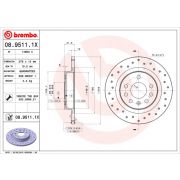 Слика 1 $на Кочионен диск BREMBO XTRA LINE 08.9511.1X