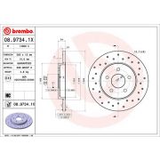 Слика 1 на кочионен диск BREMBO XTRA LINE 08.9734.1X