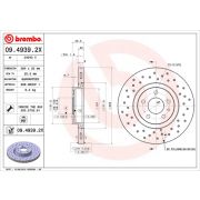 Слика 1 на кочионен диск BREMBO XTRA LINE 09.4939.2X