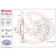 Слика 1 на кочионен диск BREMBO XTRA LINE 09.4939.3X