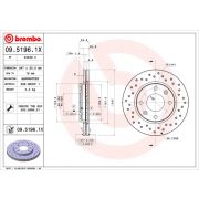 Слика 1 на кочионен диск BREMBO XTRA LINE 09.5196.1X