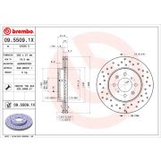 Слика 1 на кочионен диск BREMBO XTRA LINE 09.5509.1X