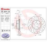 Слика 1 $на Кочионен диск BREMBO XTRA LINE 09.5674.2X