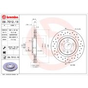 Слика 1 на кочионен диск BREMBO XTRA LINE 09.7012.1X