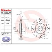 Слика 1 на кочионен диск BREMBO XTRA LINE 09.7806.1X