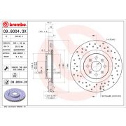 Слика 1 $на Кочионен диск BREMBO XTRA LINE 09.8004.3X