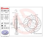 Слика 1 на кочионен диск BREMBO XTRA LINE 09.8304.2X