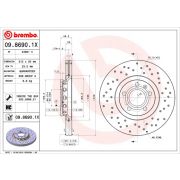 Слика 1 на кочионен диск BREMBO XTRA LINE 09.8690.1X