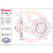 Слика 1 $на Кочионен диск BREMBO XTRA LINE 09.8695.1X