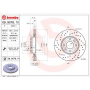 Слика 1 на кочионен диск BREMBO XTRA LINE 09.9078.1X