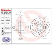 Слика 1 $на Кочионен диск BREMBO XTRA LINE 09.9167.1X