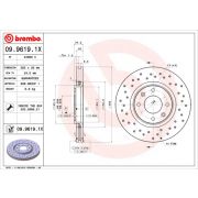 Слика 1 на кочионен диск BREMBO XTRA LINE 09.9619.1X