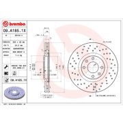 Слика 1 на кочионен диск BREMBO XTRA LINE 09.A185.1X