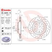 Слика 1 на кочионен диск BREMBO XTRA LINE 09.A200.1X