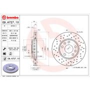 Слика 1 $на Кочионен диск BREMBO XTRA LINE 09.A727.1X