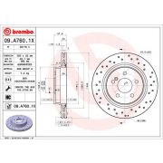 Слика 1 на кочионен диск BREMBO XTRA LINE 09.A760.1X