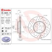 Слика 1 на кочионен диск BREMBO XTRA LINE 09.A820.1X