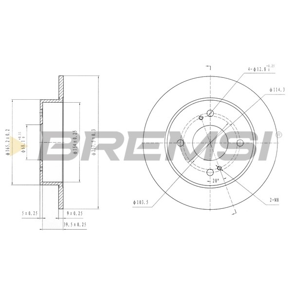 Слика на Кочионен диск BREMSI DBA674S