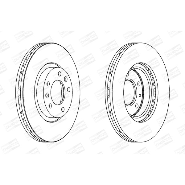 Слика на кочионен диск CHAMPION 562126CH за Peugeot 407 SW 2.0 HDi 135 - 136 коњи дизел