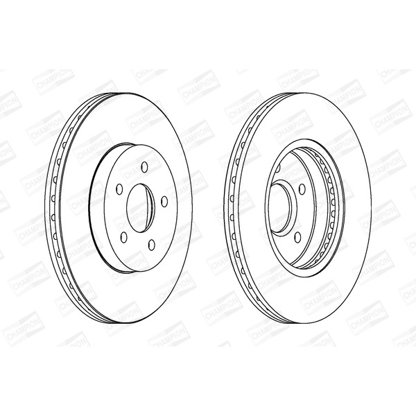 Слика на кочионен диск CHAMPION 562180CH за Ford Mondeo 3 (B5Y) ST220 - 226 коњи бензин