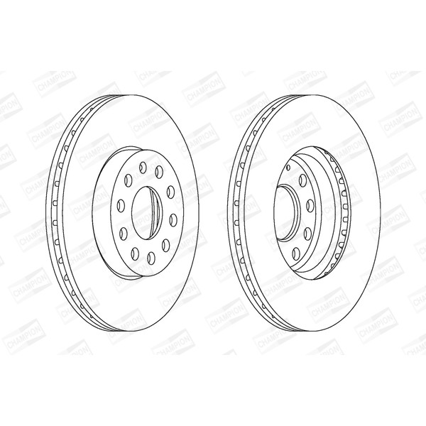 Слика на кочионен диск CHAMPION 562235CH за Audi A3 Sportback (8PA) 1.6 E-Power - 102 коњи Бензин/Етанол