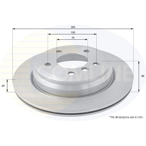 Слика на кочионен диск COMLINE ADC1761V за BMW 1 E81, E87 123 d - 204 коњи дизел